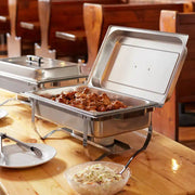 Chafer Buffetera Rectangular 1/1 Shorbull Acero Inoxidable Buffet Servicio Alimentos