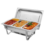 Chafer Buffetera Rectangular 1/3 Shorbull Acero Inoxidable Buffet Servicio Alimentos