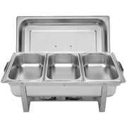 Chafer Buffetera Rectangular 1/3 Shorbull Acero Inoxidable Buffet Servicio Alimentos