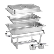 Chafer Buffetera Rectangular 1/1 Shorbull Acero Inoxidable Buffet Servicio Alimentos