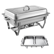 Chafer Buffetera Rectangular 1/2 Shorbull Acero Inoxidable Buffet Servicio Alimentos