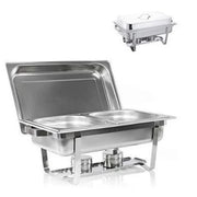 Chafer Buffetera Rectangular 1/2 Shorbull Acero Inoxidable Buffet Servicio Alimentos