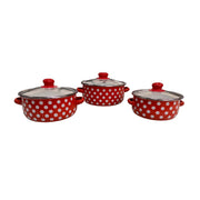 Juego de ollas de peltre Shorbull Good Choice Roja 6pz