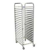 Rack espiguero con 20 niveles Shorbull Acero inoxidable con llantitas