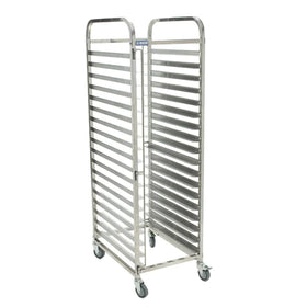Rack espiguero con 20 niveles Shorbull Acero inoxidable con llantitas
