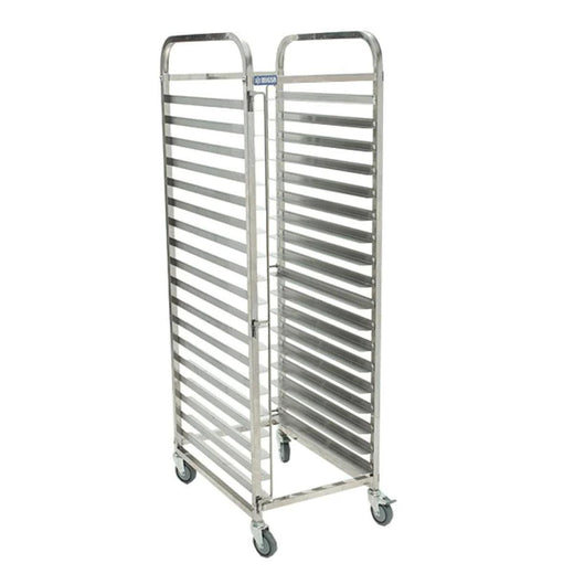 Rack espiguero con 20 niveles Shorbull Acero inoxidable con llantitas