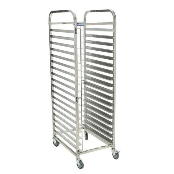 Rack espiguero con 20 niveles Shorbull Acero inoxidable con llantitas