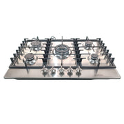 Parrilla Gas 5 quemadores acero inoxidable comal incluido