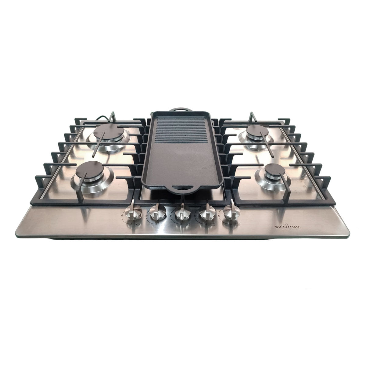 Parrilla Gas 5 quemadores acero inoxidable comal incluido