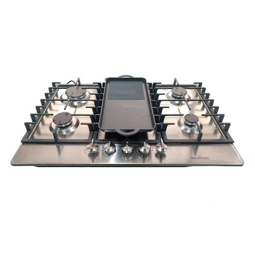Parrilla Gas 5 quemadores acero inoxidable comal incluido