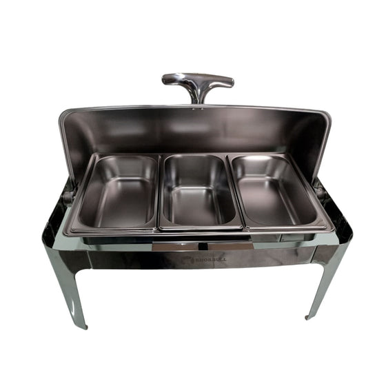 Chafer Hotelera 1/3 Shorbull Acero Inoxidable Buffet Servicio Alimentos