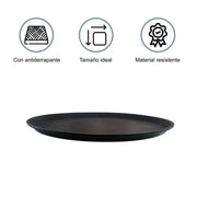 Charola Bar Shorbull Antiderrapante Circular 14 Pulgadas Servicio Meseros