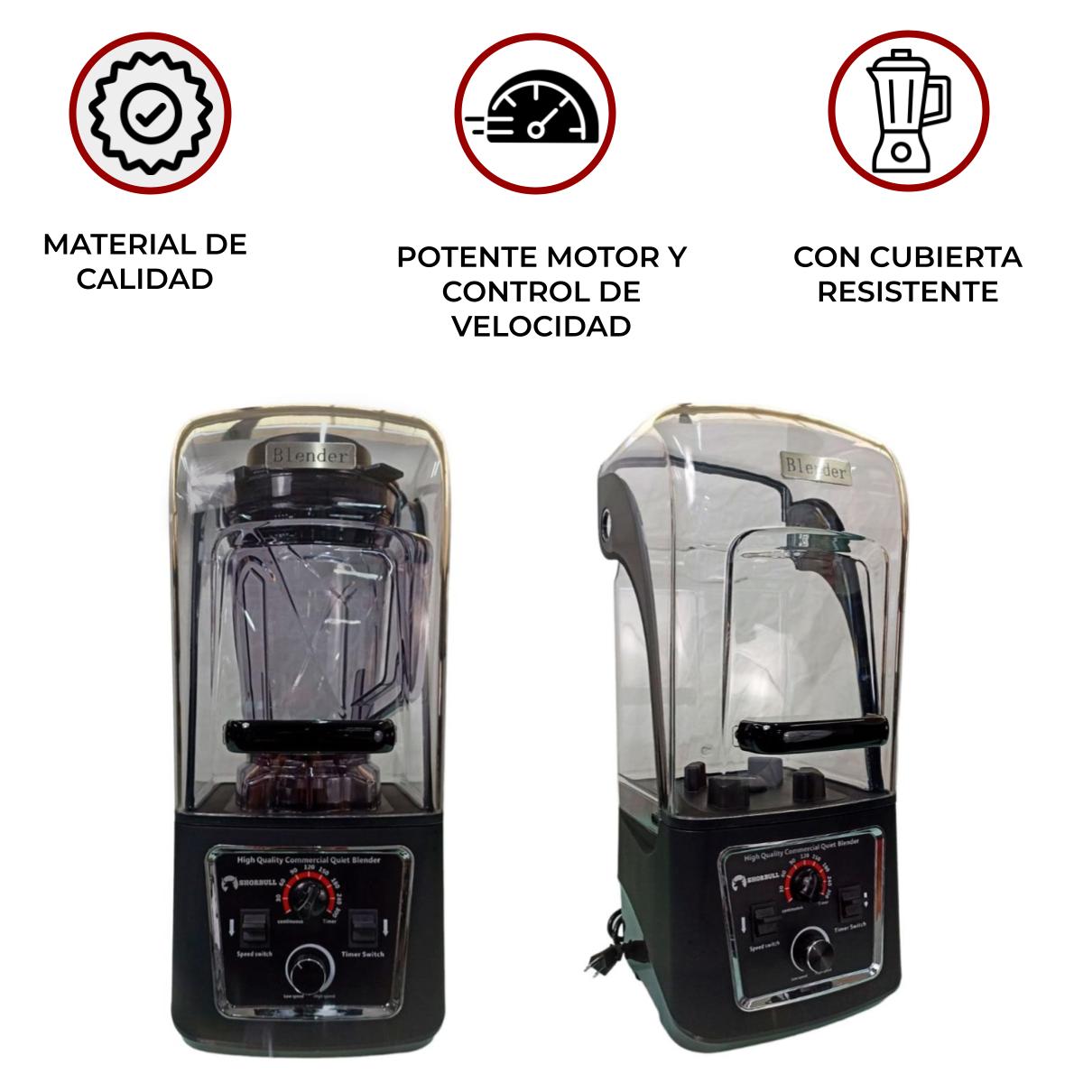 Licuadora con escudo 2200w 2.2l