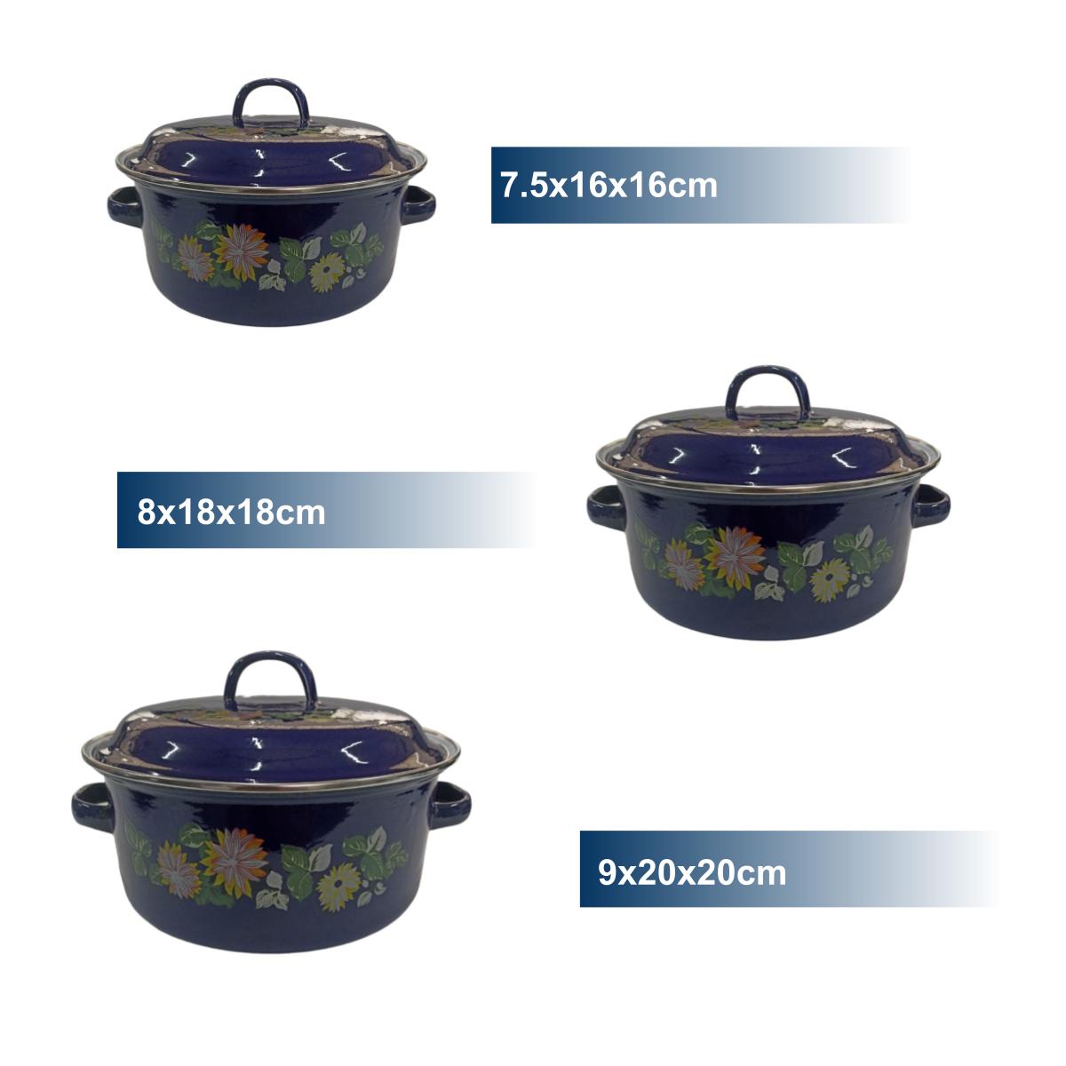Juego de ollas con tapa de Peltre 6 pz Egipsy