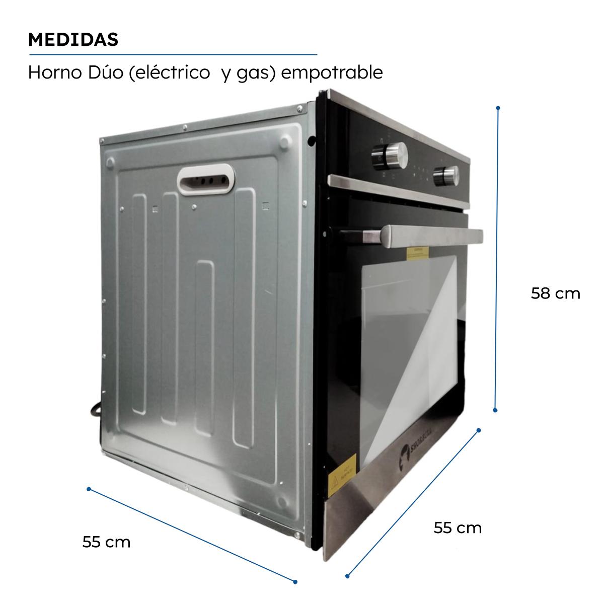 Horno empotrable DUO eléctrico/gas 65L