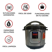 Olla Presión Eléctrica 6L con 16 Funciones Shorbull