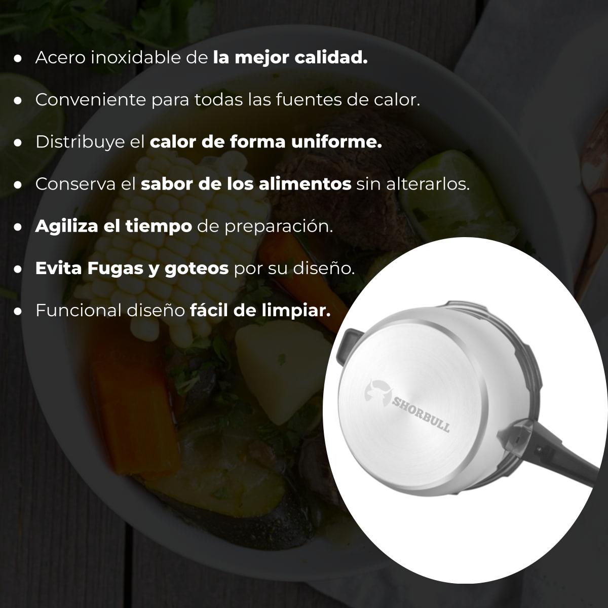 Olla Express 8 Litros Acero Inoxidable