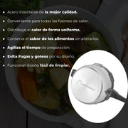 Olla Express Shorbull acero inoxidable 8 litros