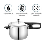 Olla Express Shorbull acero inoxidable 8 litros