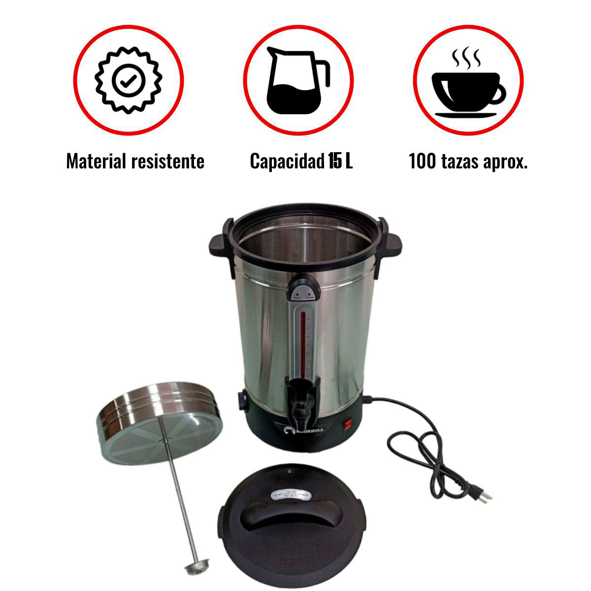 Precoladora Cafetera 15L 100 Tazas